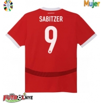 Camiseta Austria Marcel Sabitzer #9 Primera Equipación para mujer Eurocopa 2024 manga corta